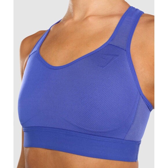Gymshark Lightweight High Support Training Sports Bra 
Dark Blue Size Medium - Picture 7 of 8